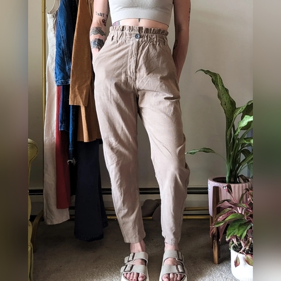 Zara ribbed trouser pants - Picture 1 of 5